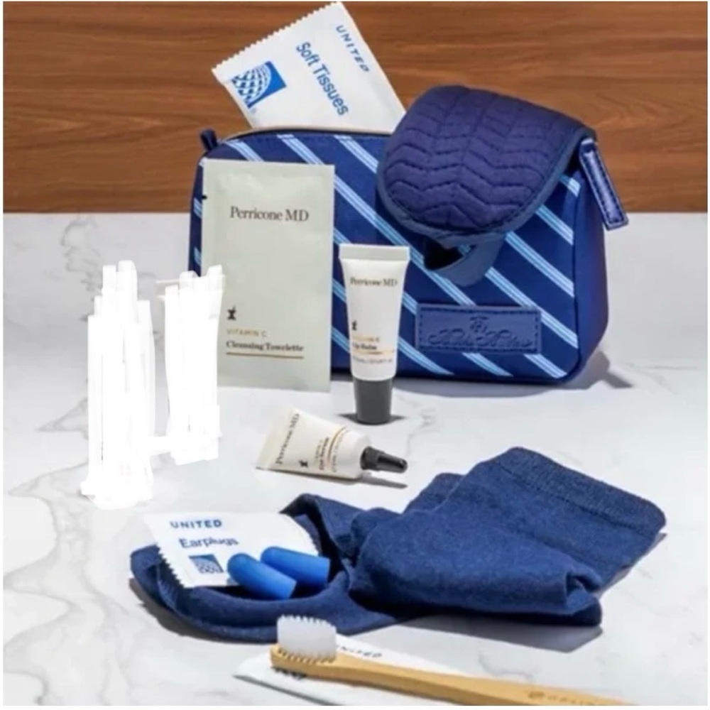 Brooks Brothers Perricone & United Airline Travel kits*NEW